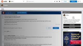 Cannot log in in old account? : lotro - Reddit