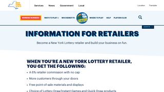 Information for Retailers | New York Lottery