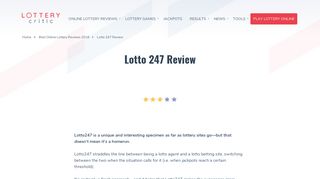 Lotto 247 Review | Bet On Exciting Lottery Games • Lottery Critic