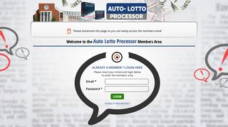 Auto Lotto Processor Private Members Area