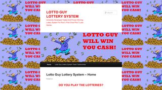 Lotto Guy Lottery System - Home