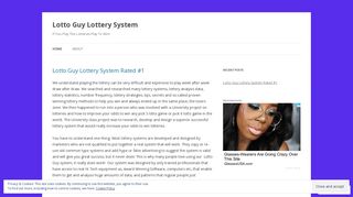 Lotto Guy Lottery System | If You Play The Lotteries Play To Win!