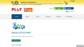 PlayOLG Online Casino and Lottery | About LOTTO MAX