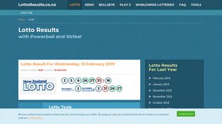 Lotto - Latest Results for Lotto, Powerball & Strike! - LottoResults.co.nz