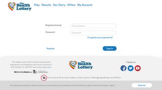 Sign In to Play and Win the Lottery - The Health lottery - The Health ...