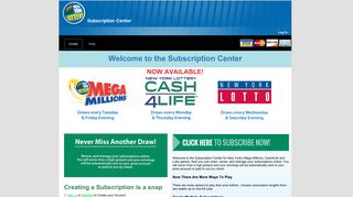 New York Lottery Subscription Center