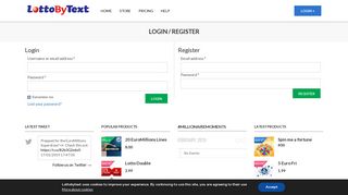 My Account | LottoByText