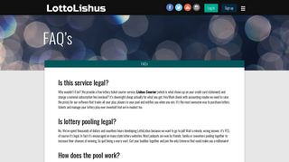 FAQ's | Lottolishus