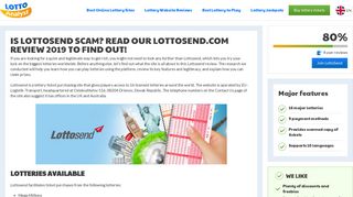 Is Lottosend scam? Read our Lottosend.com review 2019 to find out!
