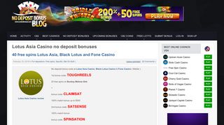 Lotus Asia Casino no deposit bonus codes