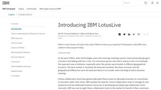 Introducing IBM LotusLive