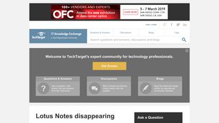 Lotus Notes disappearing - IT Answers - IT Knowledge Exchange