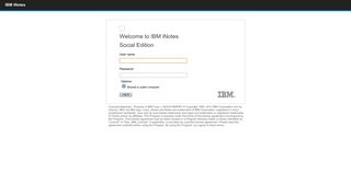 IBM iNotes Login