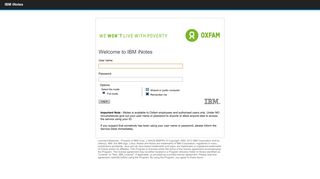 IBM iNotes Login