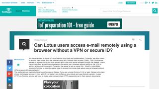Can Lotus users access e-mail remotely using a browser without a ...