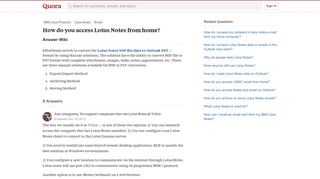 How to access Lotus Notes from home - Quora