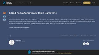 Could not automatically login Sametime - Experts Exchange