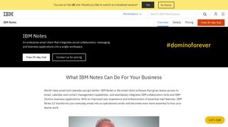 IBM Notes - Overview - United Kingdom
