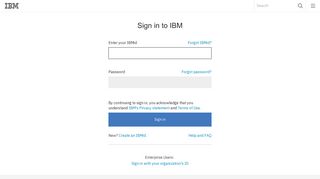 IBMid - Sign in or create an IBMid