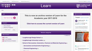 Learn17 Archive : Loughborough University Virtual Learning ...