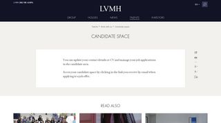 Candidate space - Job offers, applications – LVMH