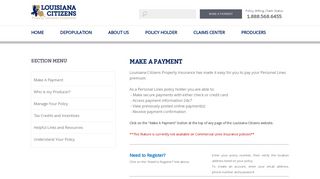 Make A Payment - Louisiana Citizens Property Insurance Corporation