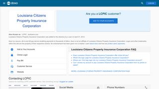 Louisiana Citizens Property Insurance Corporation (LCPIC): Login, Bill ...