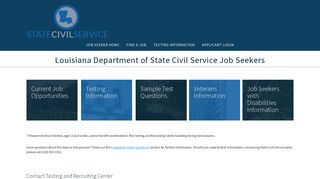 Louisiana Department of State Civil Service Job Seekers