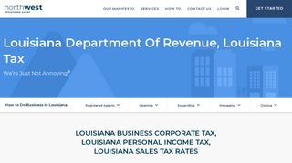 Louisiana Tax, Louisiana Department of Revenue, Corporate and ...