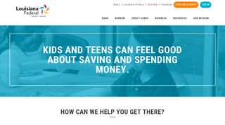 Kid and Teen Bank Accounts for Louisiana