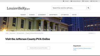 Visit the Jefferson County PVA Online | LouisvilleKy.gov