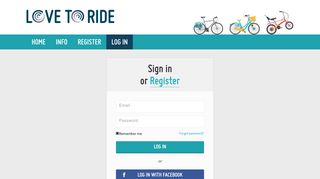 Log in : Love to Ride