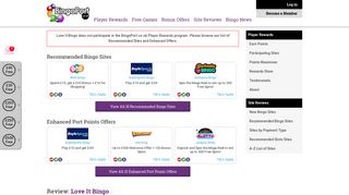 Love It Bingo Player Reviews and Exclusive Offers - BingoPort
