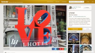 LHotel, Montreal, Quebec - The iconic LOVE sculpture by Robert...