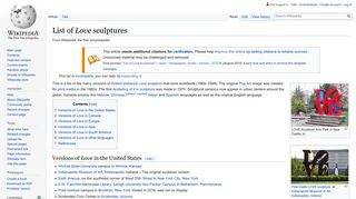 List of Love sculptures - Wikipedia