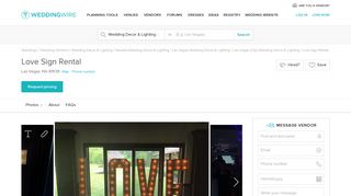 Love Sign Rental - Lighting & Decor - Las Vegas, NV - WeddingWire