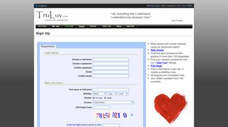 TruLuv.com - Signup! | Live for Love. Love for Life.