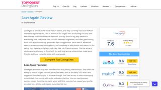 LoveAgain Expert Review: Dating Site Ratings, Costs & Features