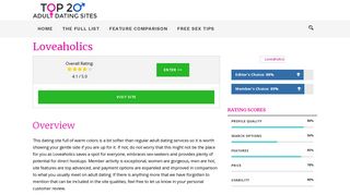 Loveaholics.com Dating - For Those Who Love Getting Laid?