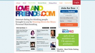 Desktop Site - Love and Friends - The UK Dating Site for Thinking ...