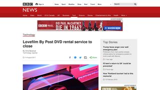 Lovefilm By Post DVD rental service to close - BBC News