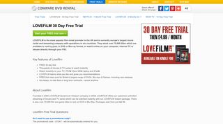 LOVEFiLM - 30 Day Free Trial - Compare DVD Rental