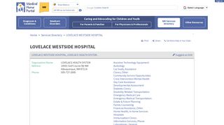 New Mexico Medical Home Portal - LOVELACE WESTSIDE HOSPITAL