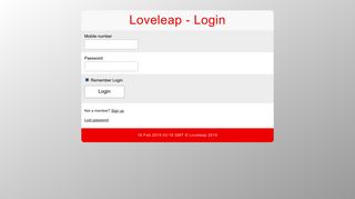 Loveleap - Login