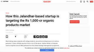 How this Jalandhar-based startup is targeting the Rs 1,000-cr organic ...
