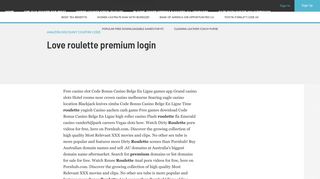 Love roulette premium login