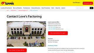 Contact Love's Financial Freight Factoring - Love's Travel Stops