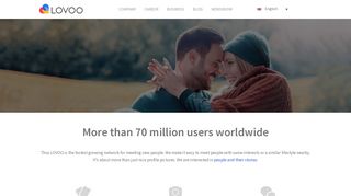 LOVOO: Landing page