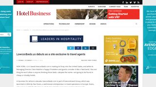 Lowcostbeds.us debuts as a site exclusive to travel agents | Hotel ...