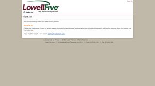 Sign Off - Lowell Five